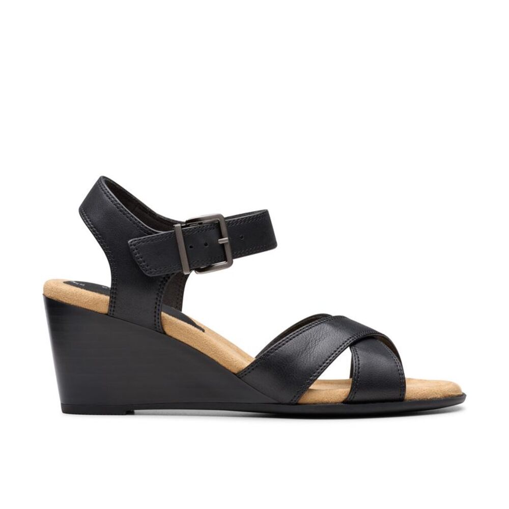 Clarks Womens Emmalae Iris Black Shoes (NWT)